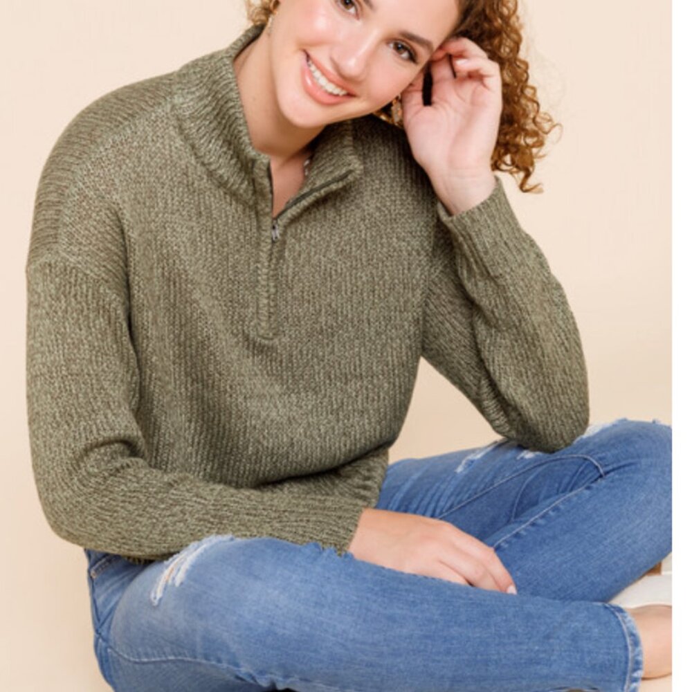 Kasey Quarter Zip Pull Over Sweater